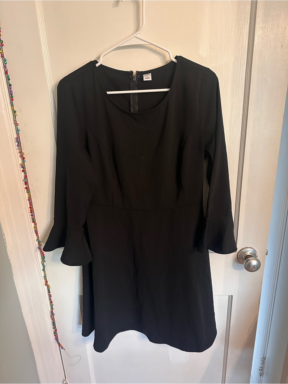 Old Navy Size MBlack Long Sleeve A-Line Dress